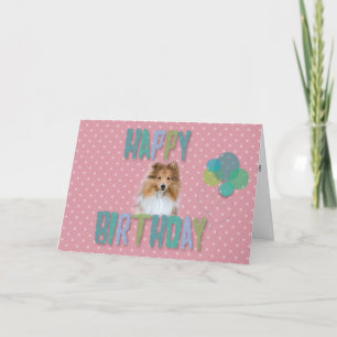 Carte de joyeux anniversaire de chien de berger de