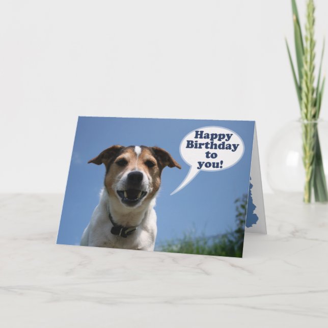 Carte de joyeux anniversaire de chien de Jack (Devant)