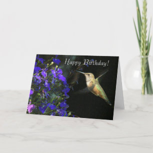 Carte de joyeux anniversaire de colibri