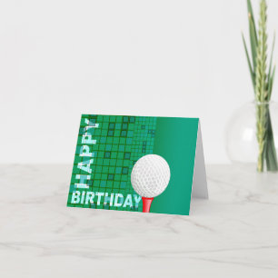 Carte de joyeux anniversaire de golf