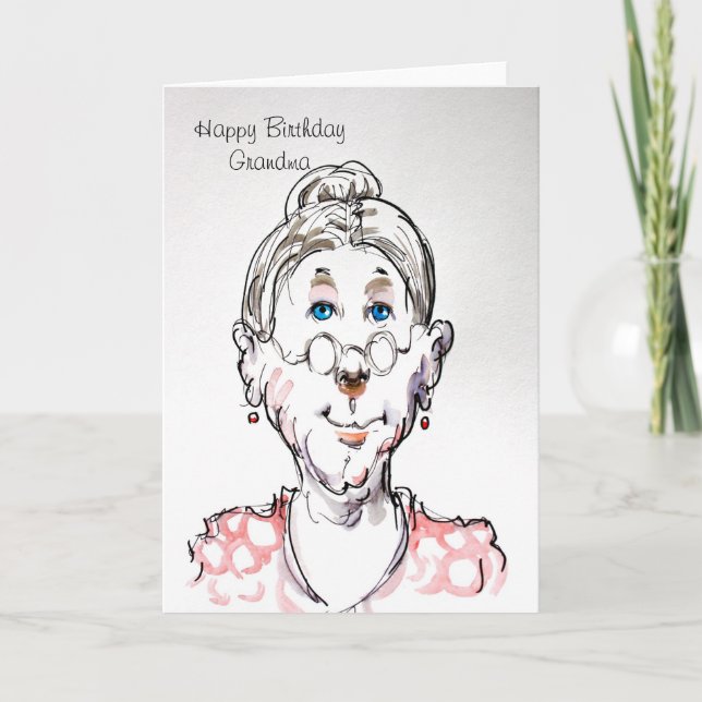 Carte de joyeux anniversaire de grand-maman (Devant)