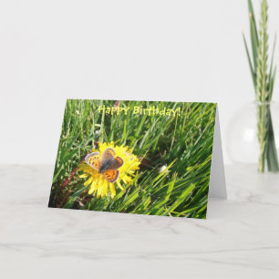 Carte de "joyeux anniversaire" de papillon d'en