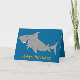 Carte de joyeux anniversaire de requin