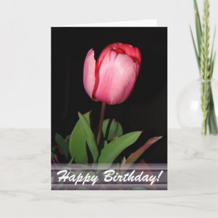 Carte de joyeux anniversaire de tulipe