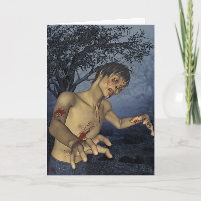 Carte de joyeux anniversaire de zombi (Devant)