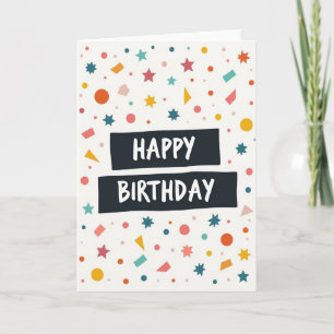 Carte de joyeux anniversaire dessinée à la main