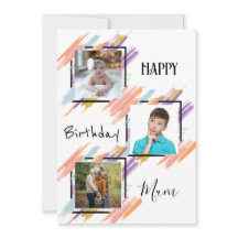 Carte de Joyeux Anniversaire Maman avec Photo pers