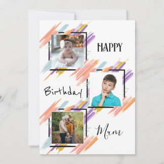 Carte de Joyeux Anniversaire Maman avec Photo pers