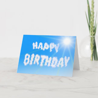 Carte de joyeux anniversaire : Sun et ciel bleu et