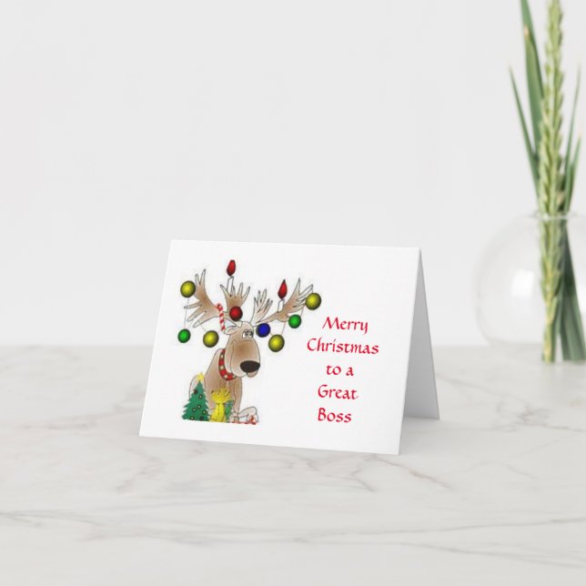 CARTE DE **JOYEUX NOËL** À UN SUPER PATRON (Devant)