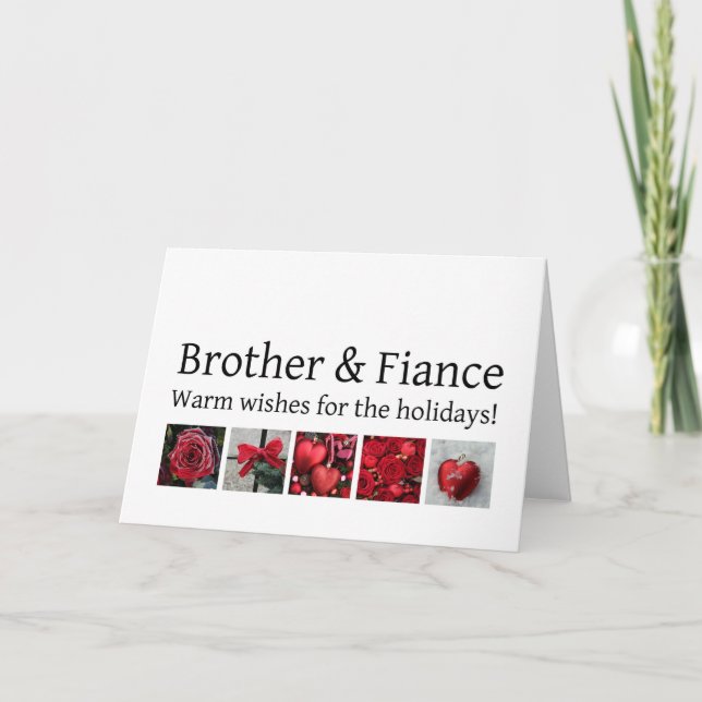 carte de Joyeux Noël de frère et de fiancé (Devant)
