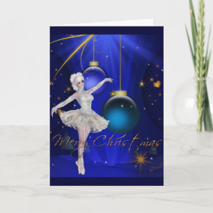 Carte de Joyeux Noël de la danseuse 2/Blue de