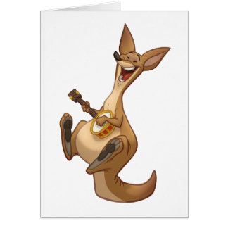 Carte de kangourou de Banjo-Strummin' (blanc à