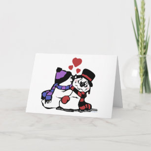 Carte de Kissing Snowman