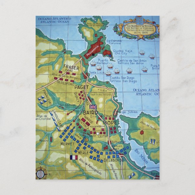 Carte de la bataille de Corunna (Devant)