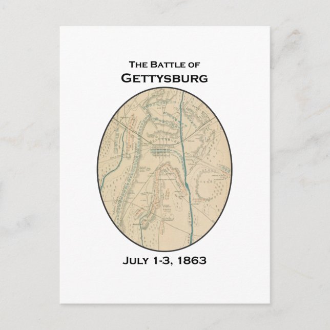 Carte de la bataille de Gettysburg (Devant)