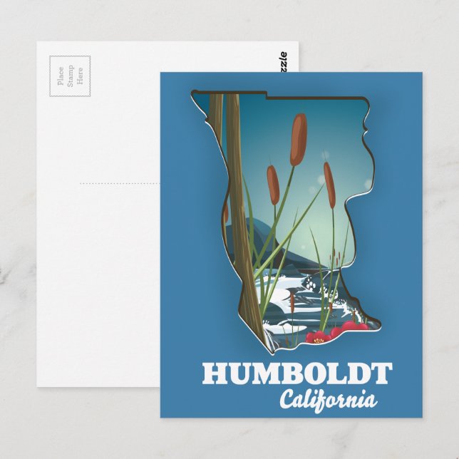 Carte de la californie d'Humboldt (Devant / Derrière)