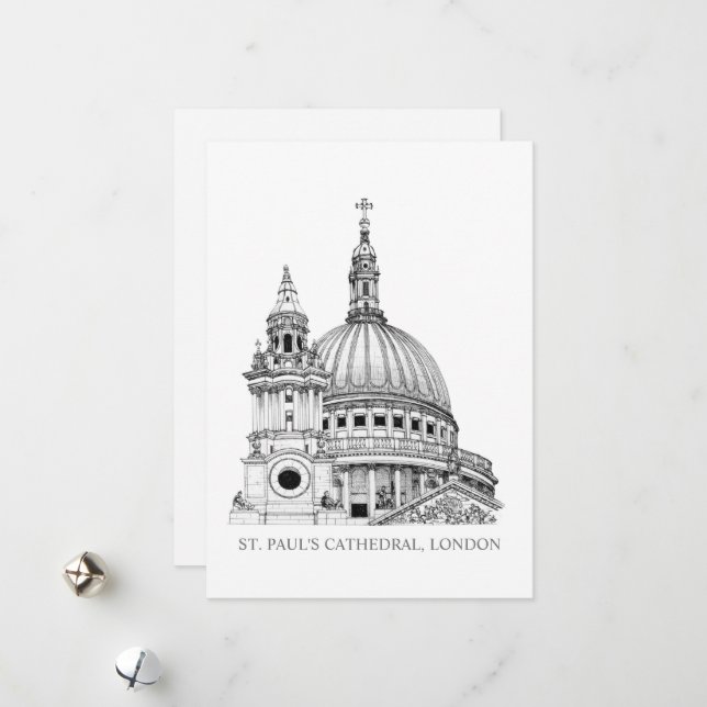 Carte de la cathédrale St Paul (Devant/Arrière en situation)