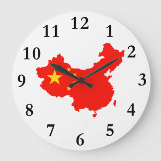 Carte de la Chine et horloge indicateur