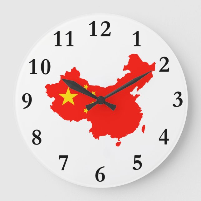 Carte de la Chine et horloge indicateur (Recto)