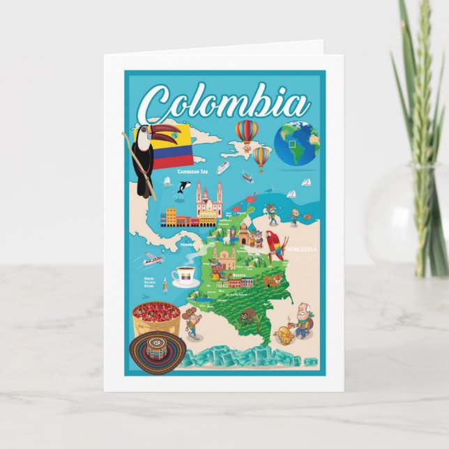 Carte de la Colombie (Devant)