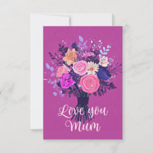 Carte de la Fête de la Mère Love You Mum