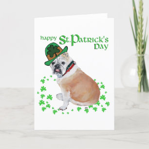 Carte de la fête de St Patrick de Bulldog anglais