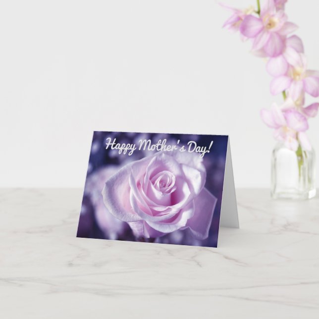 Carte de la fête des mères à la rose rose la plus  (Orchidée)