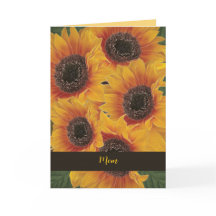 Carte de la Fête des Mères Âme de Tournesol Jaune