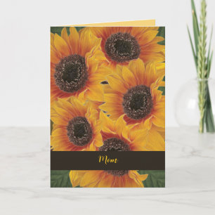 Carte de la Fête des Mères Âme de Tournesol Jaune