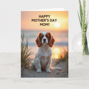 Carte de la fête des mères au thème de chien au co