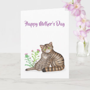 Carte de la fête des mères avec de mignons chats s
