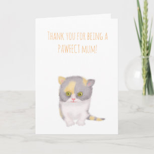 Carte de la fête des mères de Cute Katie kitten du