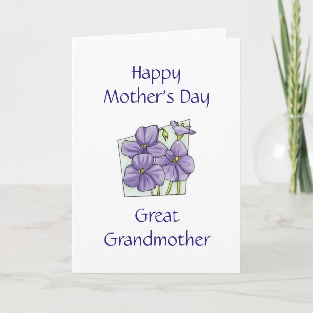 Carte de la fête des mères de grand-mère (Devant)