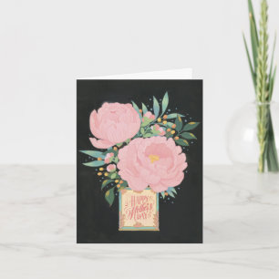 Carte de la fête des mères de Peony illustrée