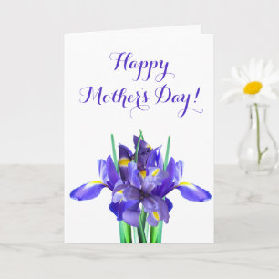 Carte de la fête des mères de Purple Irises