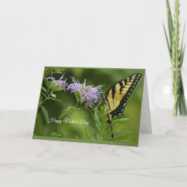 Carte de la fête des mères de Tiger Swallowtail or