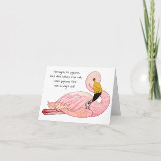 Carte de la fête des mères flamant rose