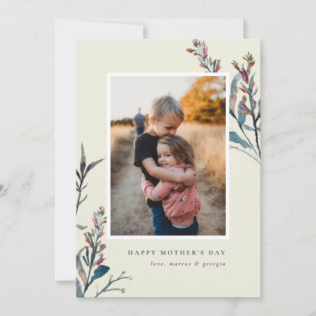 Carte de la fête des mères Fleurs sauvages (Devant)