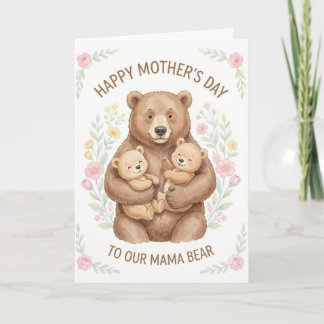 Carte de la fête des mères Mama Bear