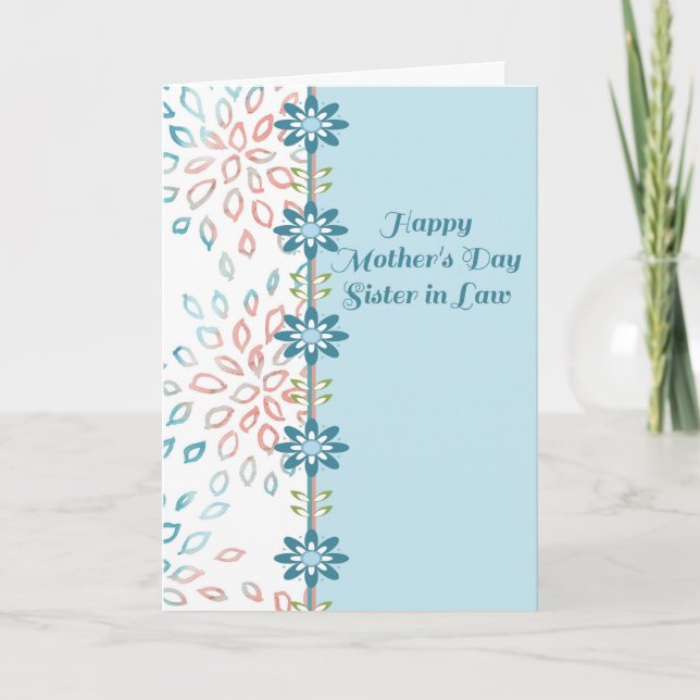 Carte de la Fête des Mères pour Soeur en Droit ave (Devant)