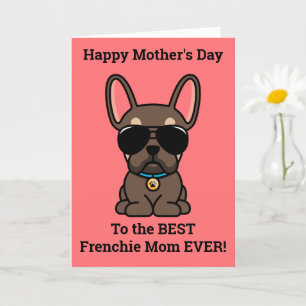 Carte de la Fête des Mères pour un Bouledogue Fran