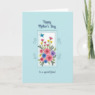 Carte de la Fête des Mères pour une amie Azur