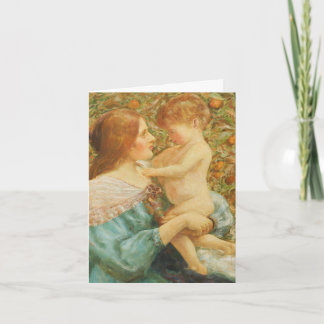 Carte de la Fête des Mères Préraphaélite Caed