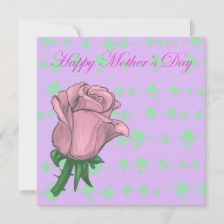 Carte de la Fête des Mères Rose