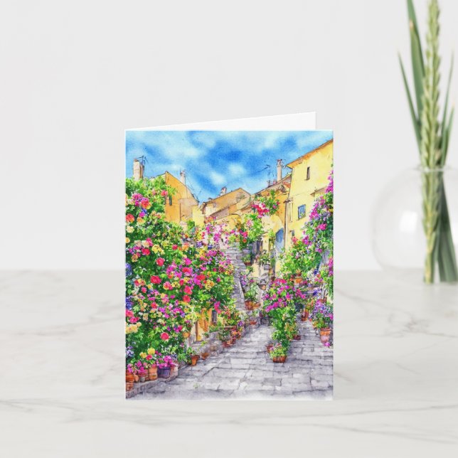 Carte de la Fête des Mères Terrasse de Fleurs (Devant)