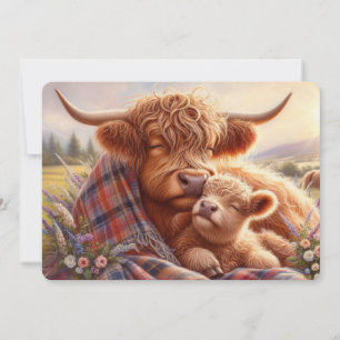 Carte de la Fête des Mères Vache des Highlands