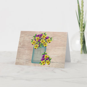 Carte de la Fête des Mères Violas Large Police