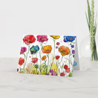Carte de la fête des mères Vivid Poppy Panorama