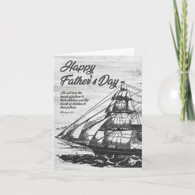Carte de la Fête des Pères avec verset biblique (Devant)